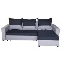 Coltar extensibil ANES 07 DR Sezut Negru / Brate Gri